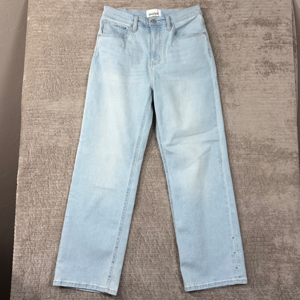 DU/ER‎ High Rise Wide Leg Performance Denim Jeans Light Wash Blue WFGR5013 27x28